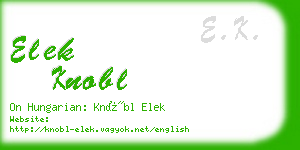 elek knobl business card